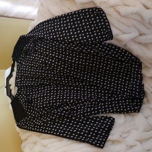 VAN Heusen black with white print blue, XL